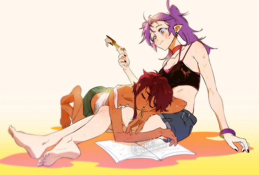 luz noceda and amity blight (the owl house) drawn by kuma20151225