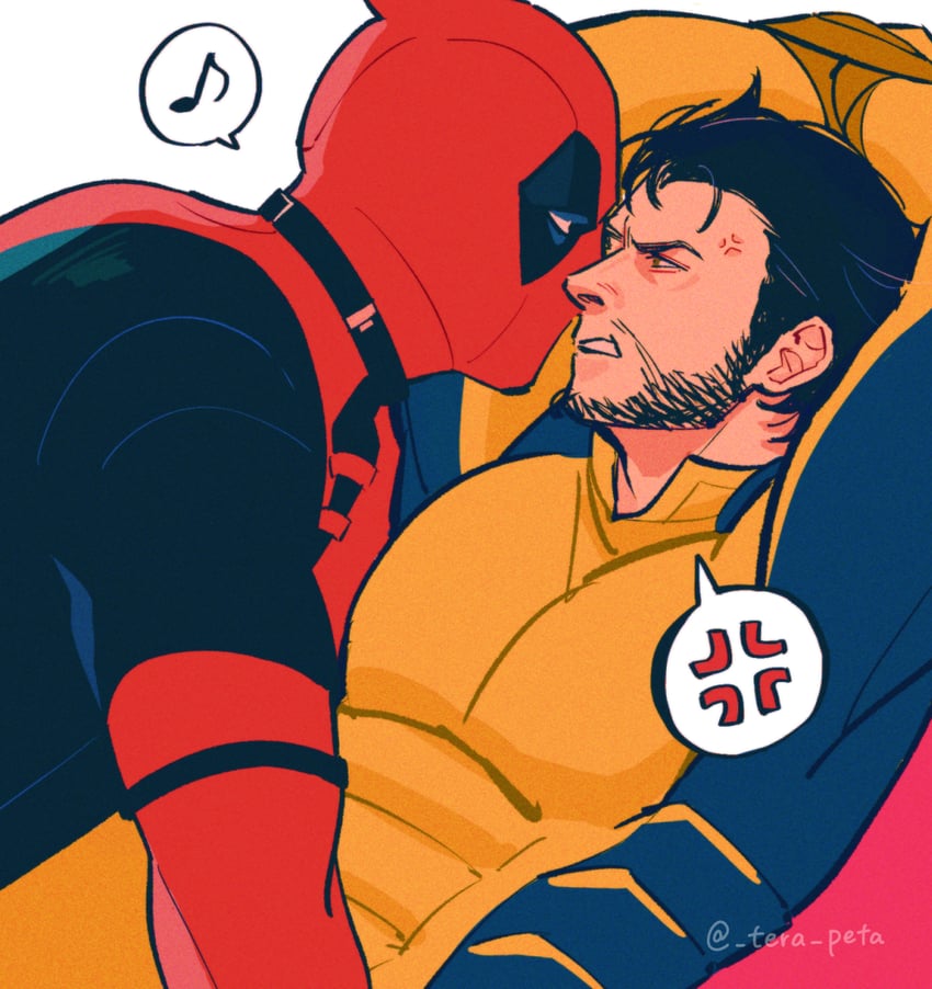 wolverine and deadpool (marvel and 4 more) drawn by tera_peta
