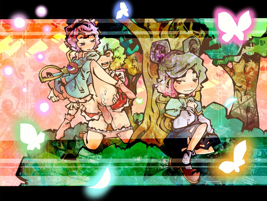 komeiji satori, kazami yuuka, and nazrin (touhou) drawn by glisten