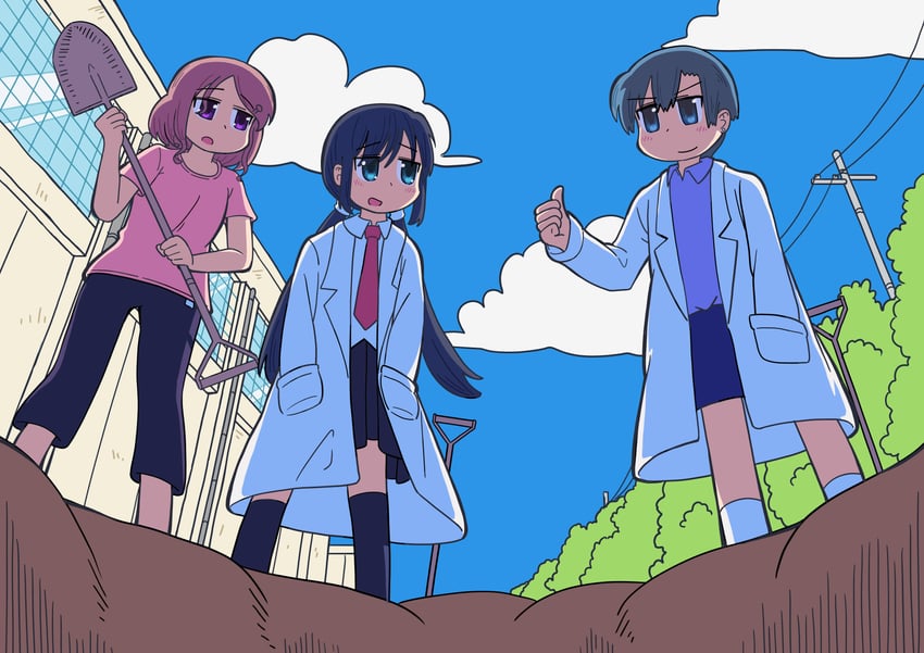 nakamura kana and tsukishima shijima's sister (nichijou and 1 more) drawn by mushroomsucy