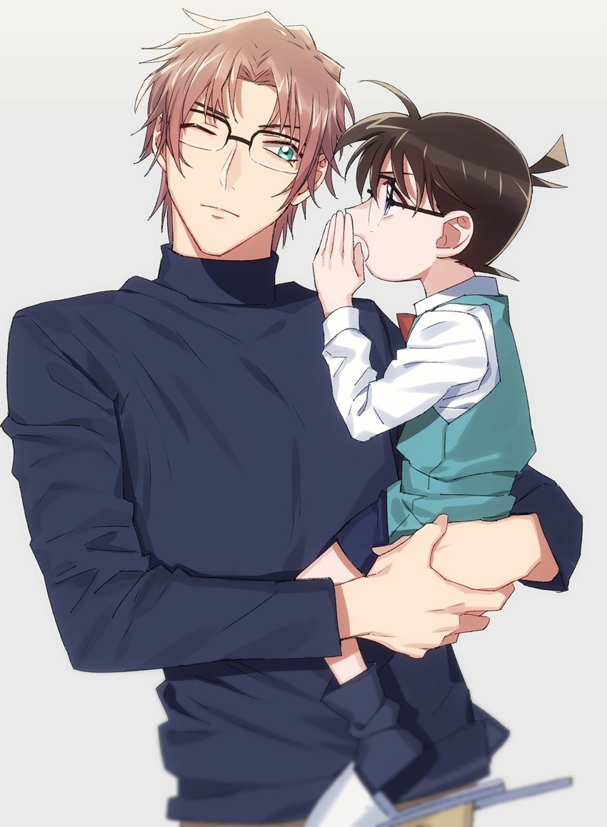 edogawa conan and okiya subaru (meitantei conan) drawn by k_(gear_labo)