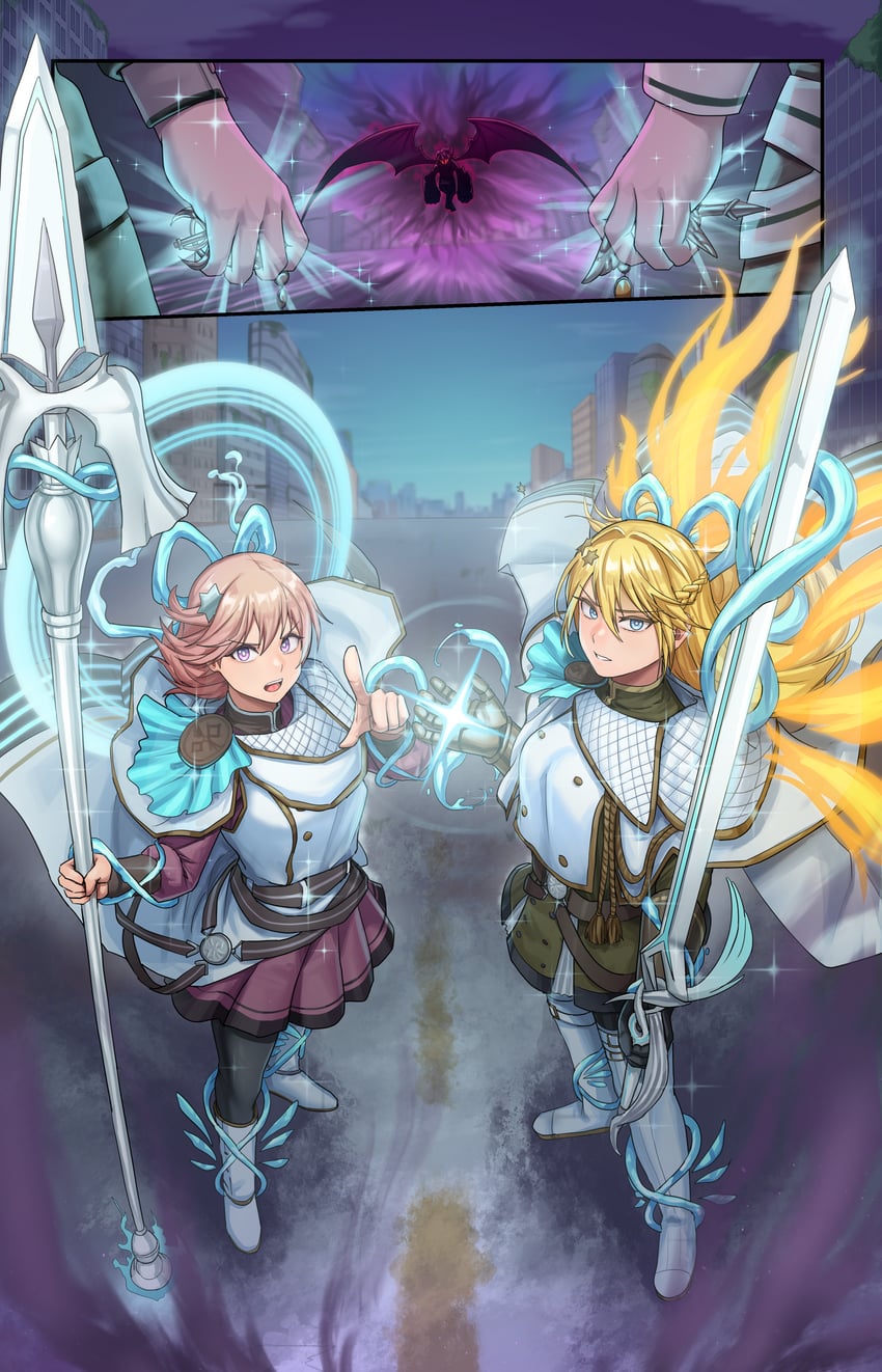 exosister elis, exosister stella, exosister mikailis, and exosister kaspitell (yu-gi-oh!) drawn by dryseaweed