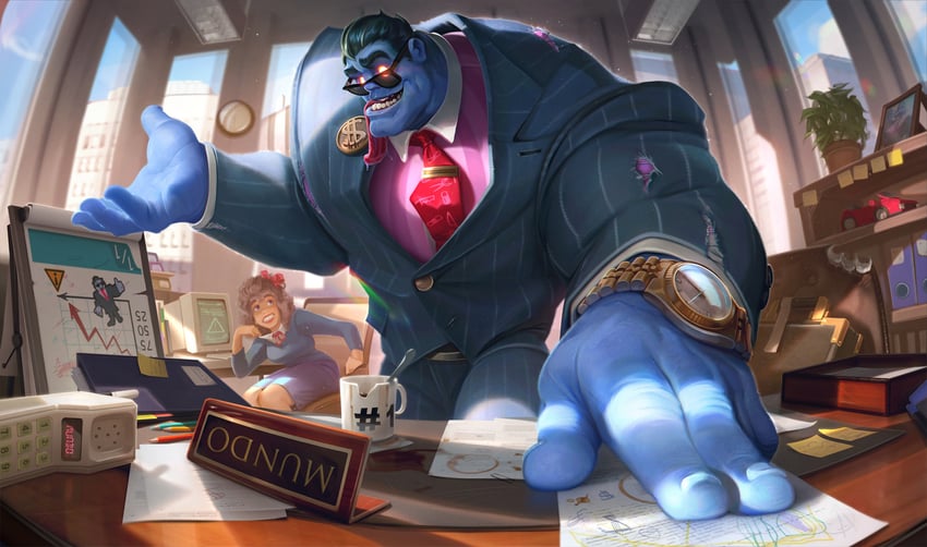 dr. mundo and corporate mundo (league of legends) drawn by terrycantal
