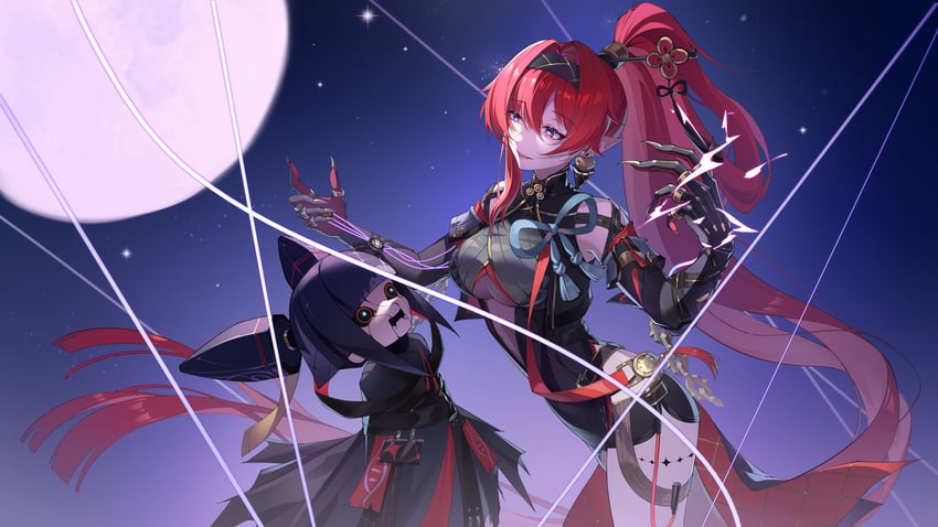 yinlin and zapstring (wuthering waves) drawn by yige_mao_pi