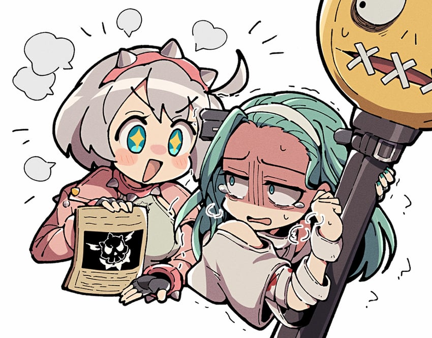 elphelt valentine, a.b.a, and paracelsus (guilty gear and 1 more) drawn by itsuka_neru
