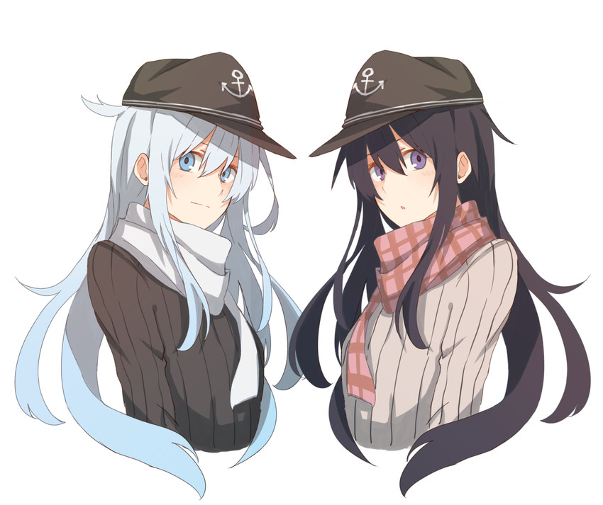 hibiki and akatsuki (kantai collection) drawn by tsukamoto_minori