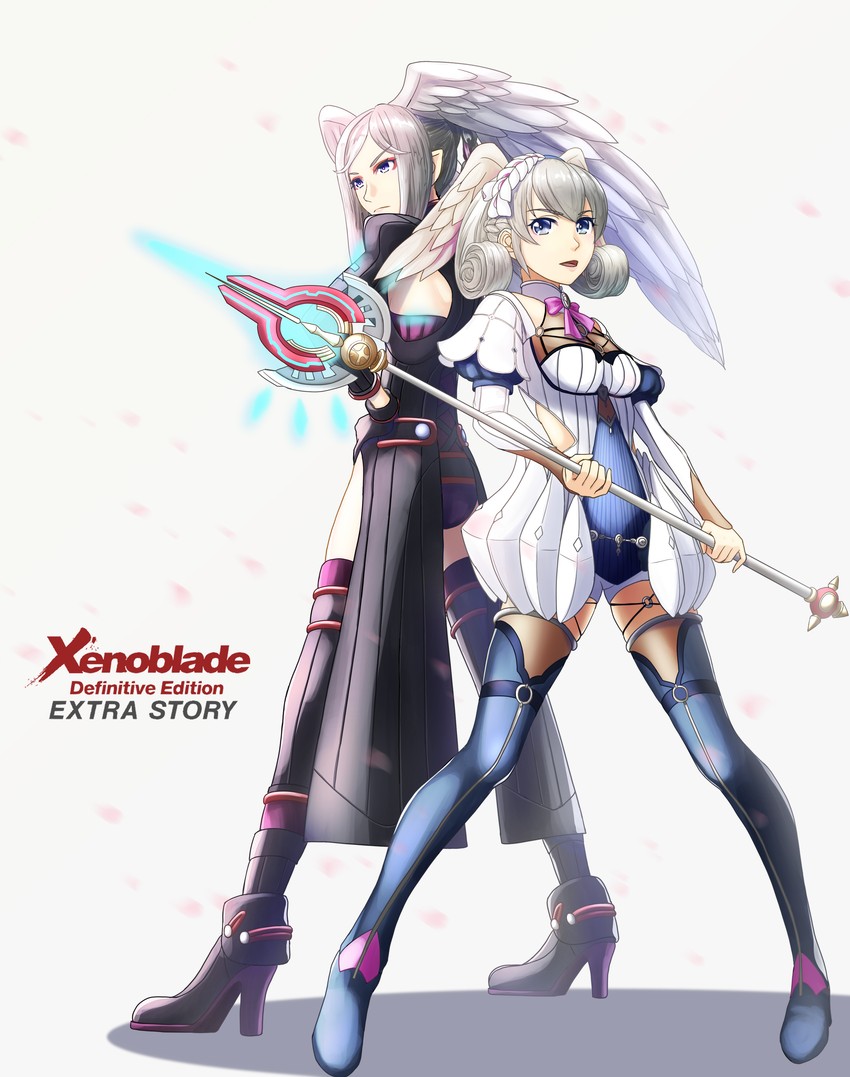 melia antiqua and tyrea (xenoblade chronicles and 2 more) drawn by sukkirito_(rangusan)