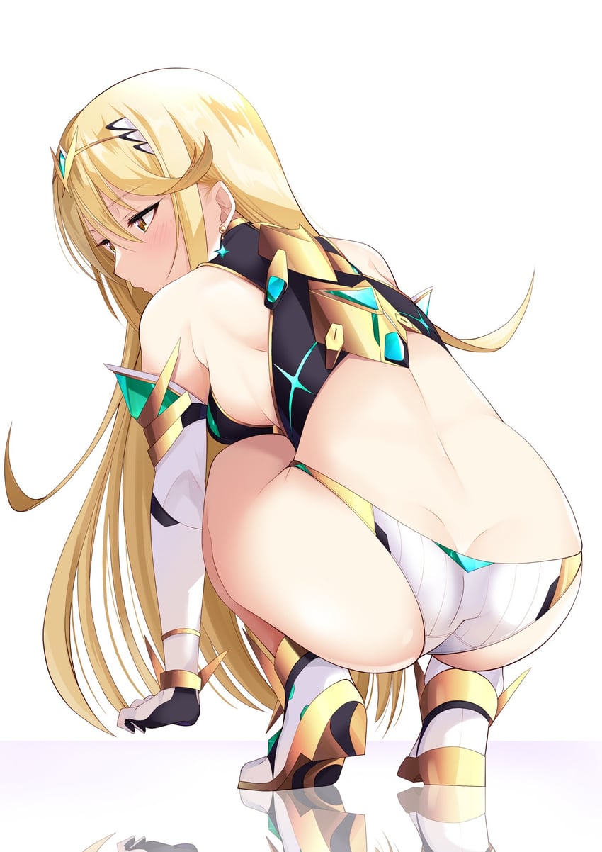 mythra (xenoblade chronicles and 1 more) drawn by daive
