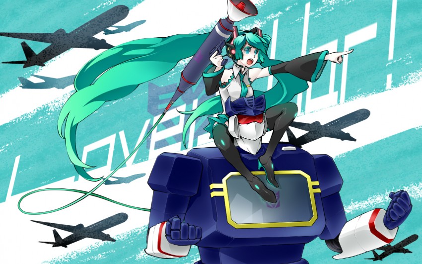 hatsune miku and soundwave (vocaloid and 3 more) drawn by rkp