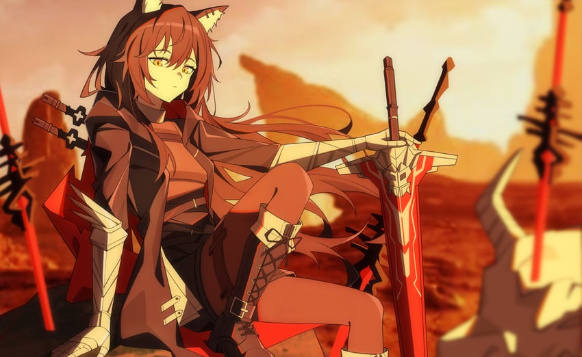 texas and texas the omertosa (arknights) drawn by dusk_ming
