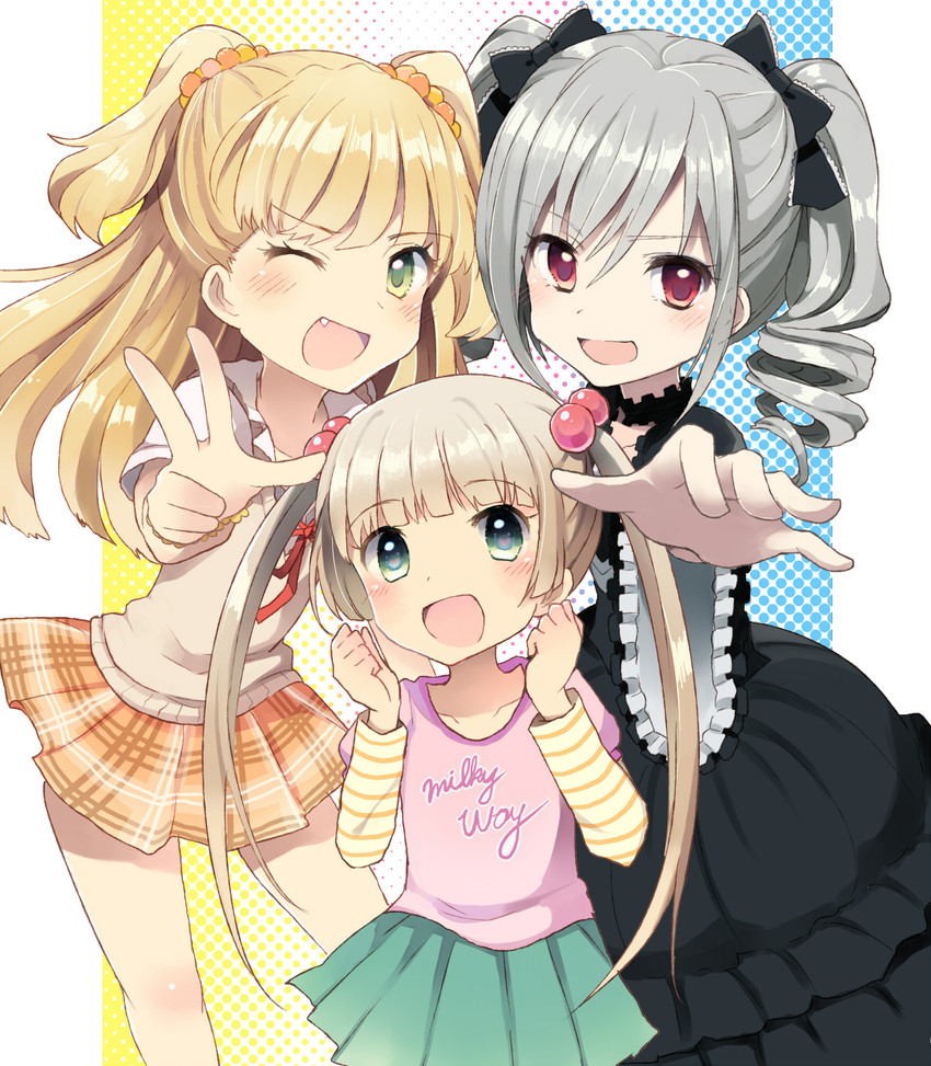 kanzaki ranko, jougasaki rika, and yokoyama chika (idolmaster and 1 more) drawn by gum_(vivid_garden)