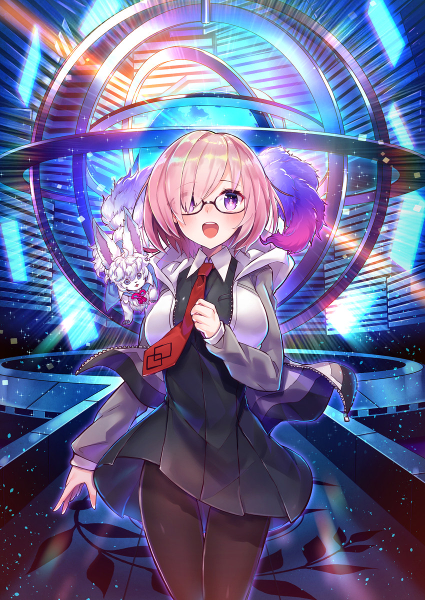 mash kyrielight and fou (fate and 1 more) drawn by kt._(kaisou-notagui)