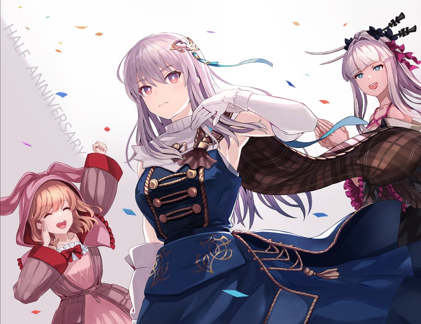 glaciela wezette, little leela, and vinera fennes (final fantasy and 2 more) drawn by hirono_(hxze4434)