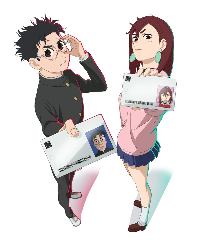 ayase momo and takakura ken (dandadan and 1 more) drawn by grandguerrilla