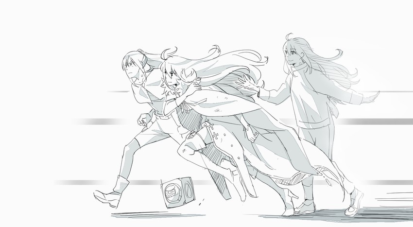 vivy, matsumoto, and elizabeth (vivy: fluorite eye's song) drawn by takahashi_yuuichi