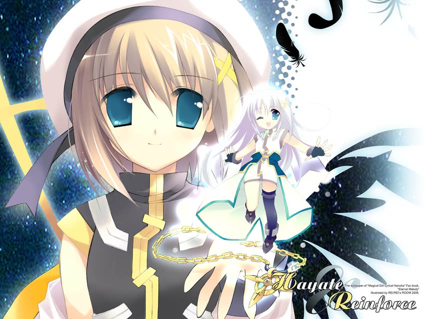 yagami hayate, reinforce zwei, and schwertkreuz (lyrical nanoha and 2 more) drawn by rei_(rei's_room)