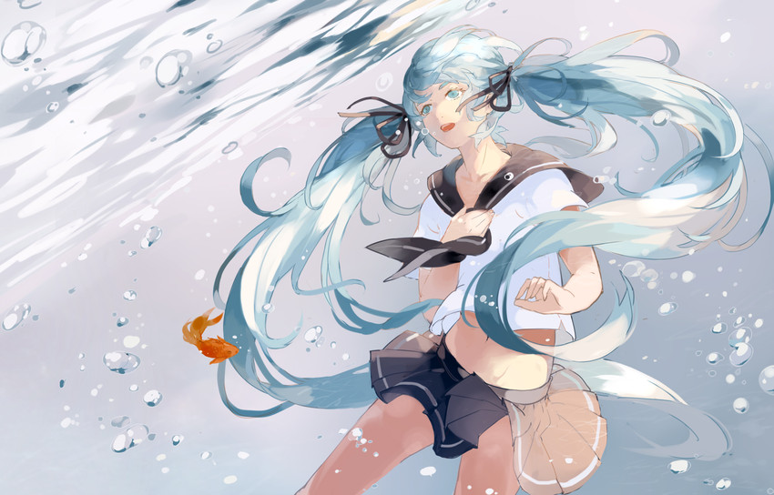 hatsune miku and bottle miku (vocaloid) drawn by nine_(liuyuhao1992)