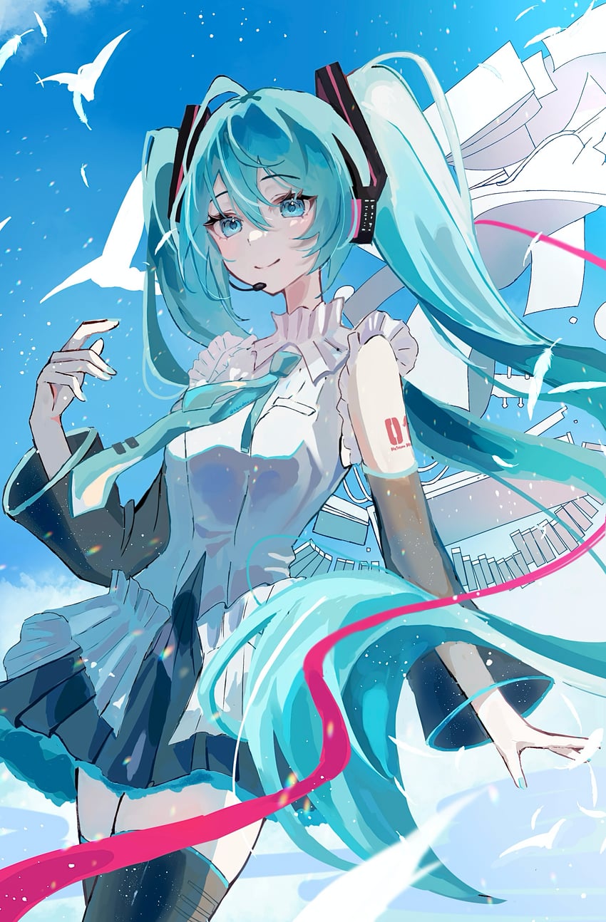 hatsune miku (vocaloid and 1 more) drawn by tororogohan