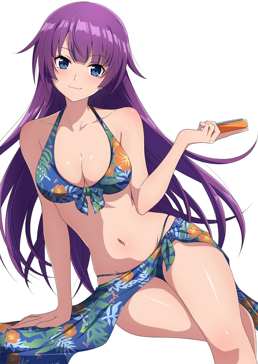 senjougahara hitagi (monogatari and 1 more) drawn by nishizuki_shino