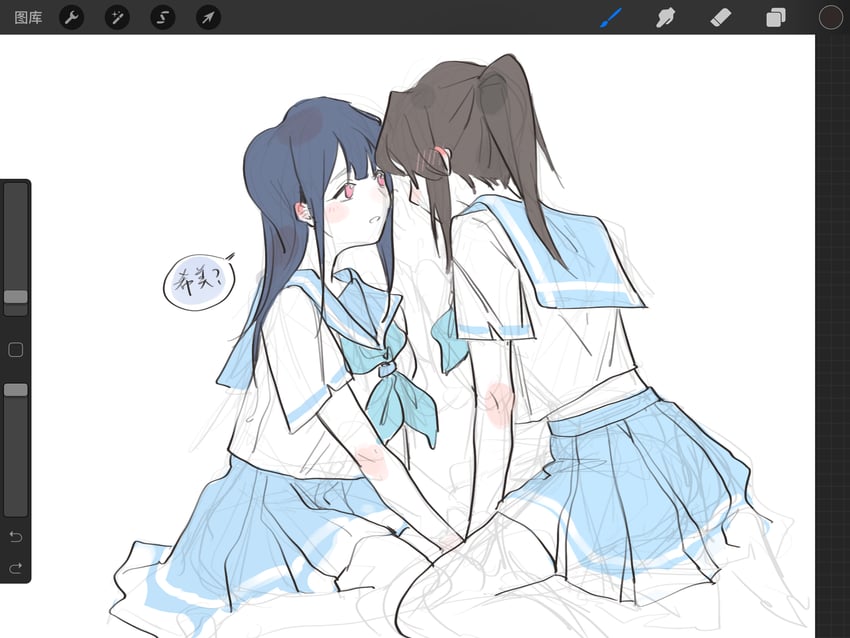 yoroizuka mizore and kasaki nozomi (hibike! euphonium and 1 more) drawn by endly
