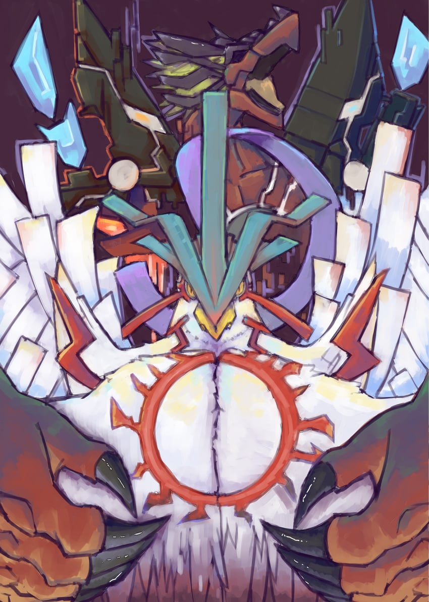chronomon, chronomon holy mode, and chronomon destroy mode (digimon) drawn by raito_(itoraito)