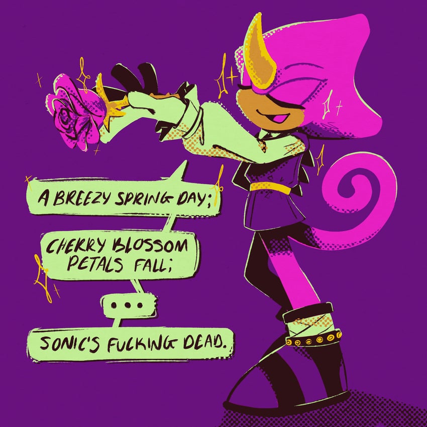 espio the chameleon (sonic and 1 more) drawn by lemonlumens