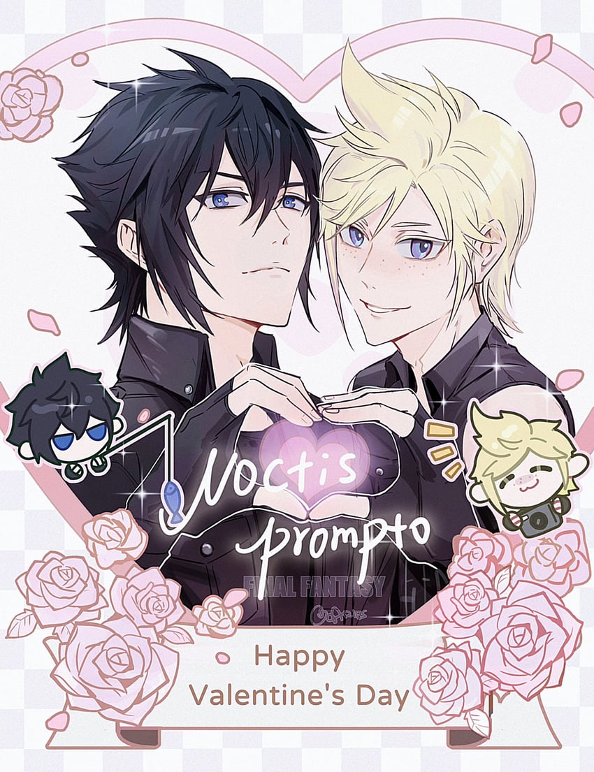 noctis lucis caelum and prompto argentum (final fantasy and 1 more) drawn by aries20770321