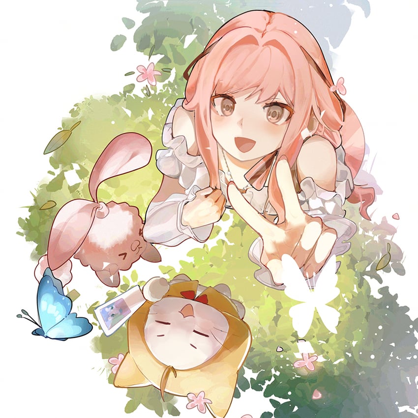 nikki, momo, perfect start, and blushbunny (nikki and 1 more) drawn by xoaiu