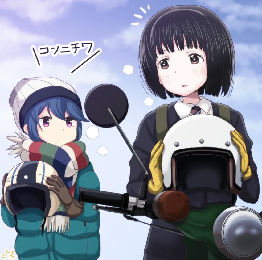 shima rin and koguma (yurucamp and 1 more) drawn by samenoido