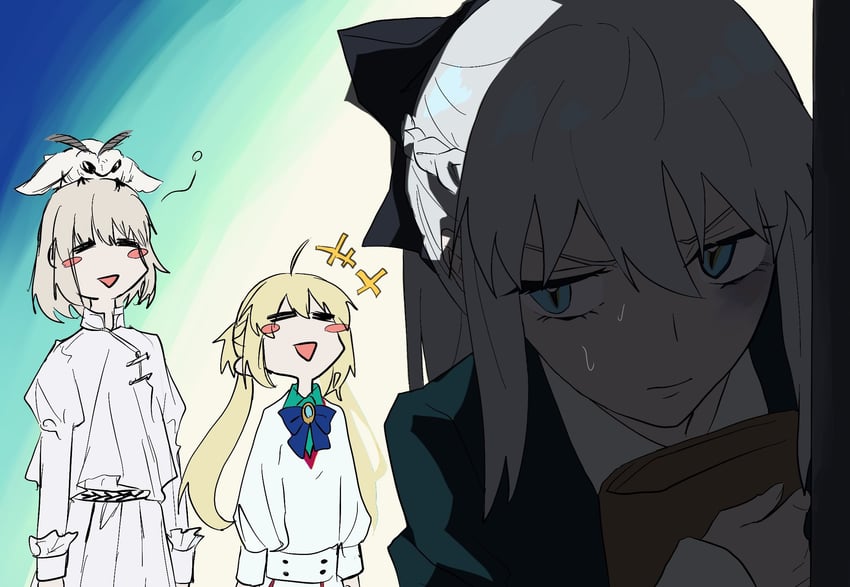 artoria pendragon, morgan le fay, artoria caster, oberon, and blanca (fate and 3 more) drawn by fuyotan