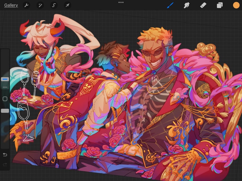 donquixote doflamingo (original and 1 more) drawn by drafterbites