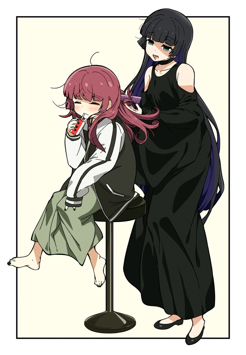 hiroi kikuri and pa-san (bocchi the rock!) drawn by goumonsha