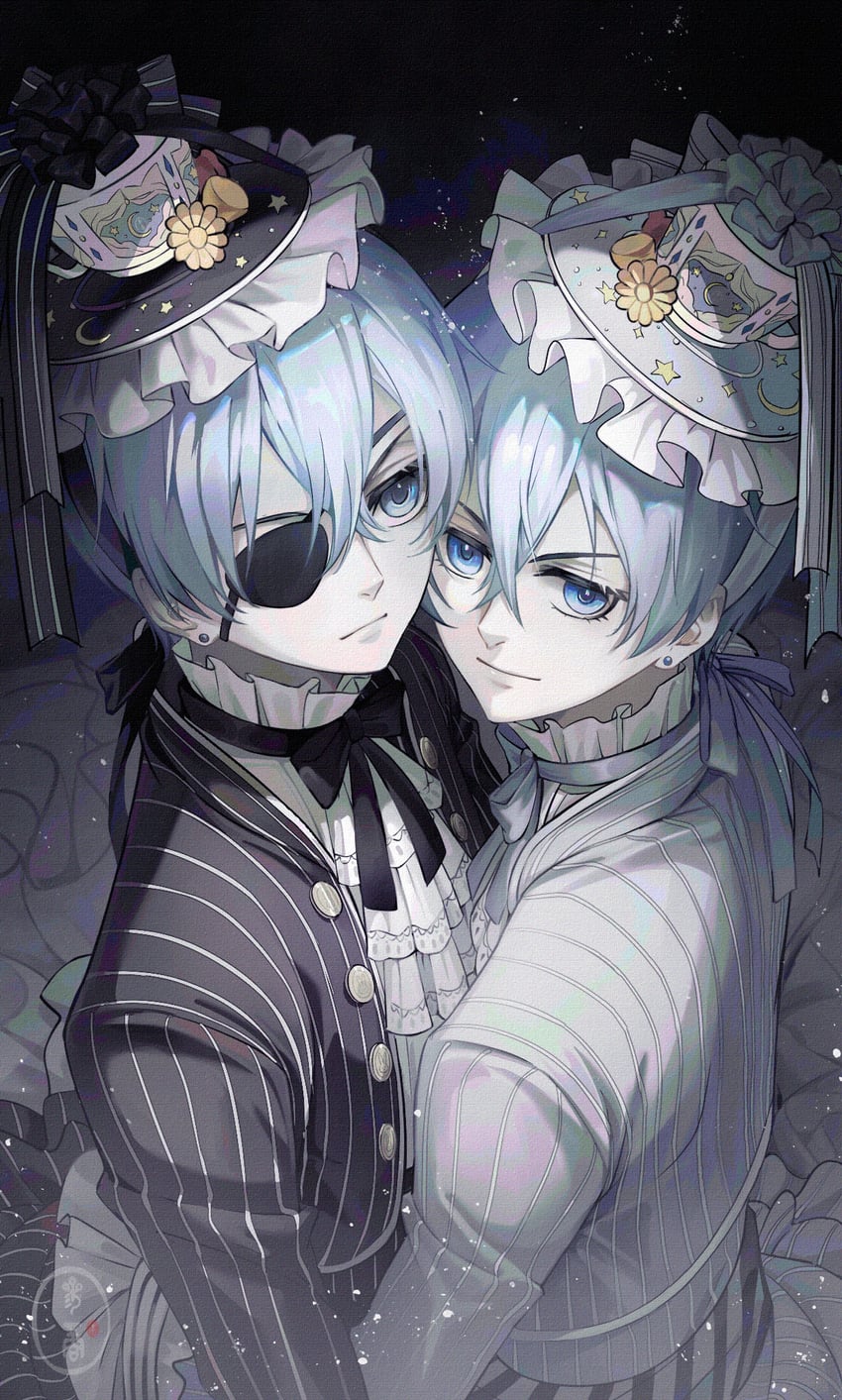 ciel phantomhive and ciel phantomhive's brother (kuroshitsuji) drawn by 2226480274