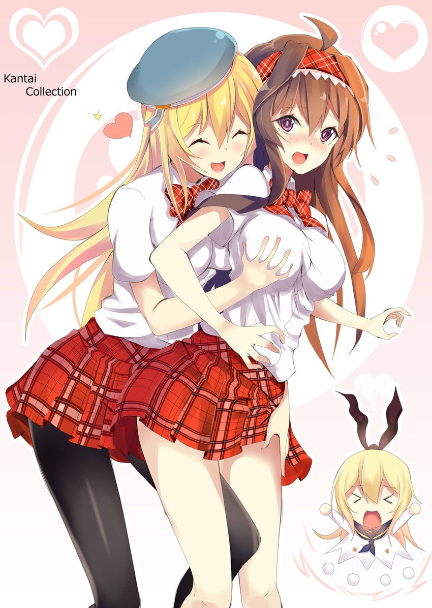 shimakaze, kongou, and atago (kantai collection) drawn by seedkeng
