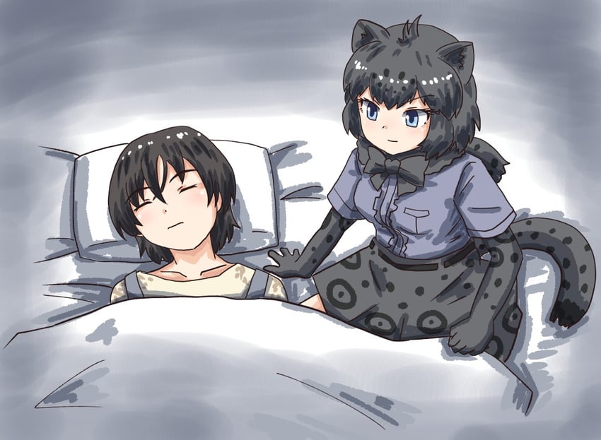 captain and black jaguar (kemono friends and 1 more) drawn by mukouyama_mu