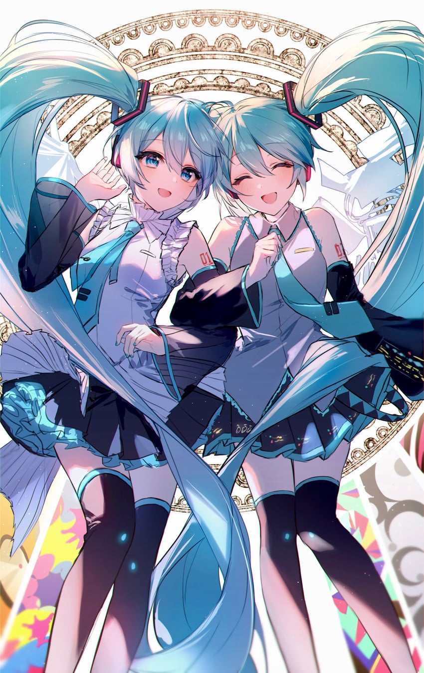 hatsune miku (vocaloid and 4 more) drawn by harutoto