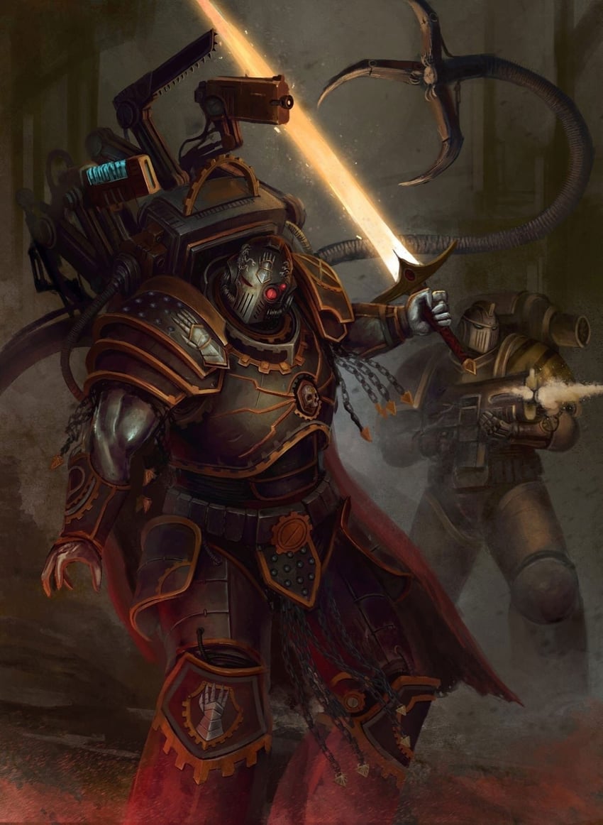 adeptus astartes and ferrus manus (warhammer 40k) drawn by serdjek
