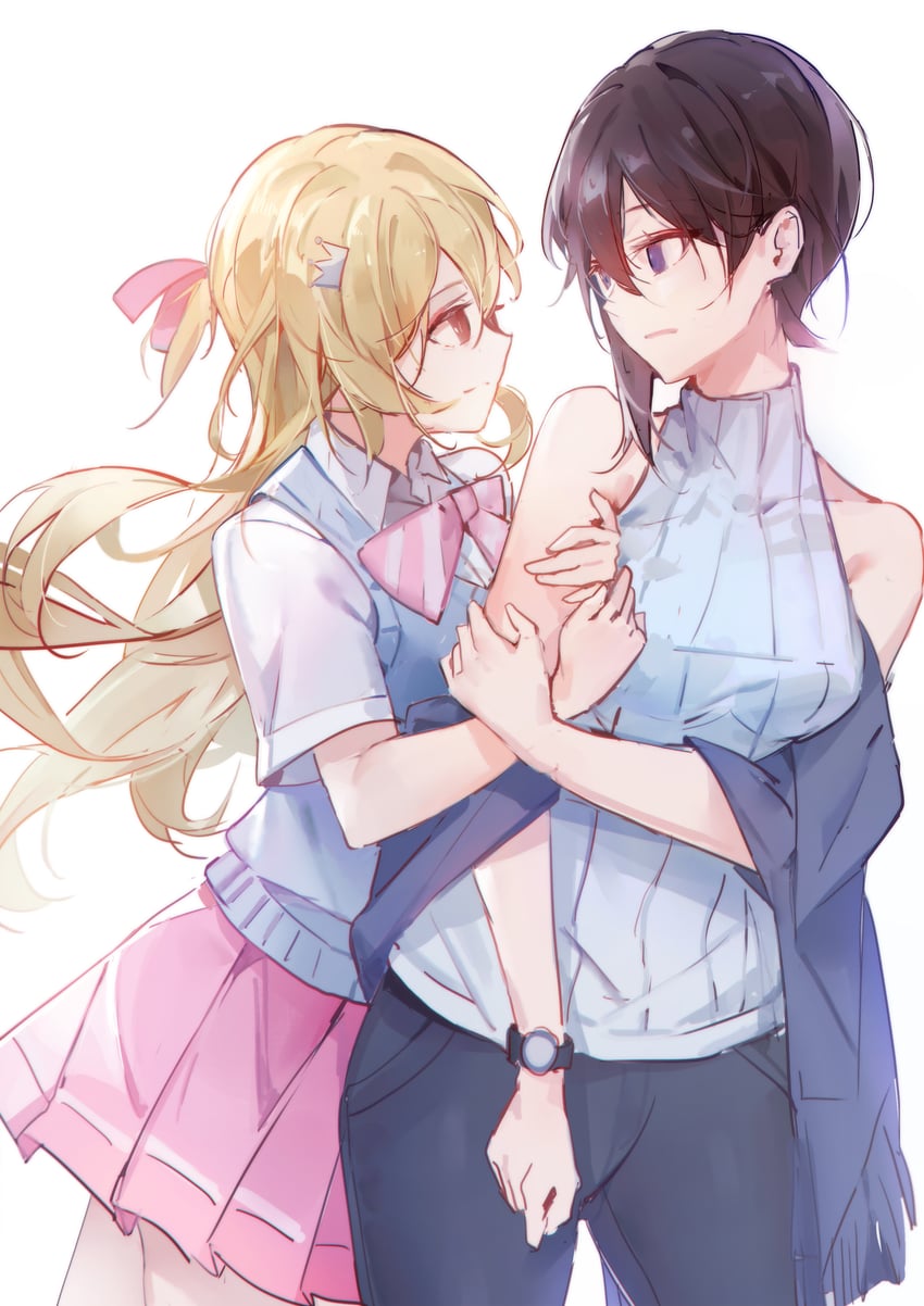 hayahoshi akuru and furutachi ren (oshi no love yori koi no love) drawn by luozhou_pile