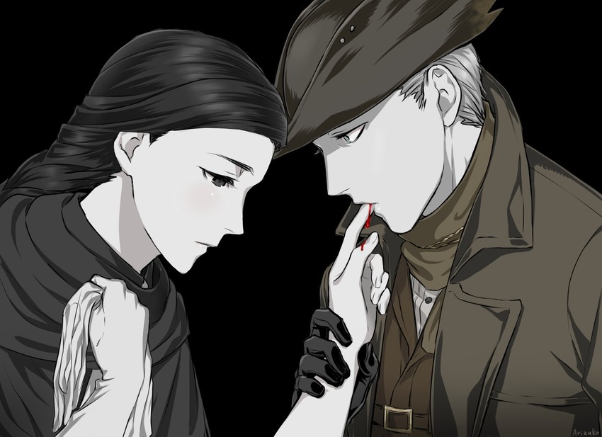 hunter and adella the nun (bloodborne) drawn by arizuka_(catacombe)