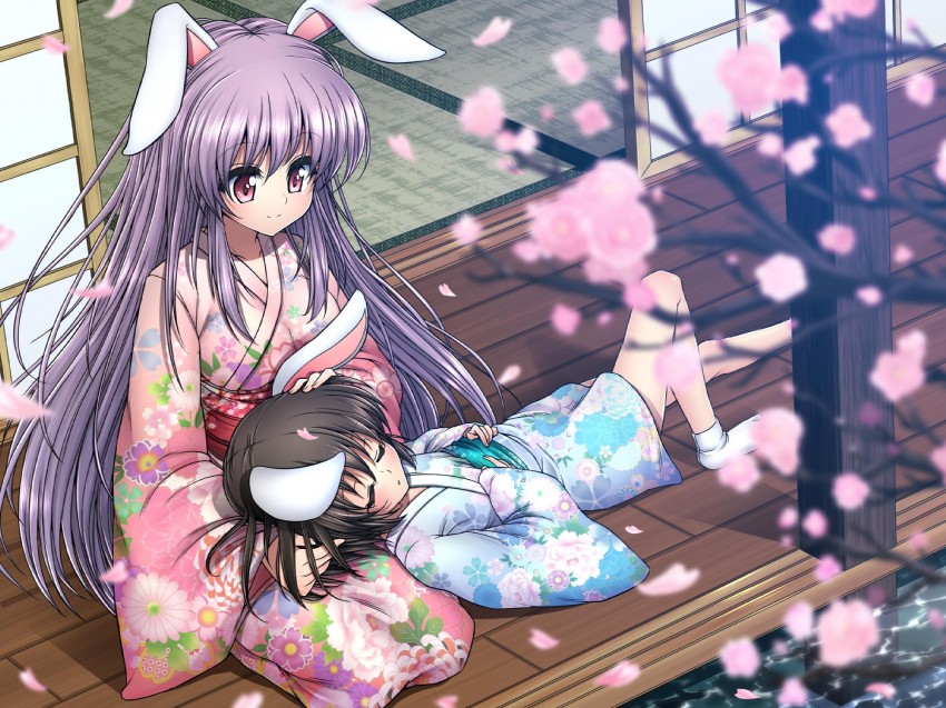 reisen udongein inaba and inaba tewi (touhou) drawn by kemu