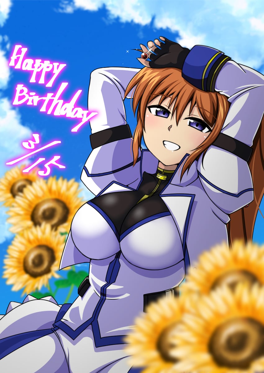 takamachi nanoha and raising heart (lyrical nanoha and 1 more) drawn by kunisaki-air