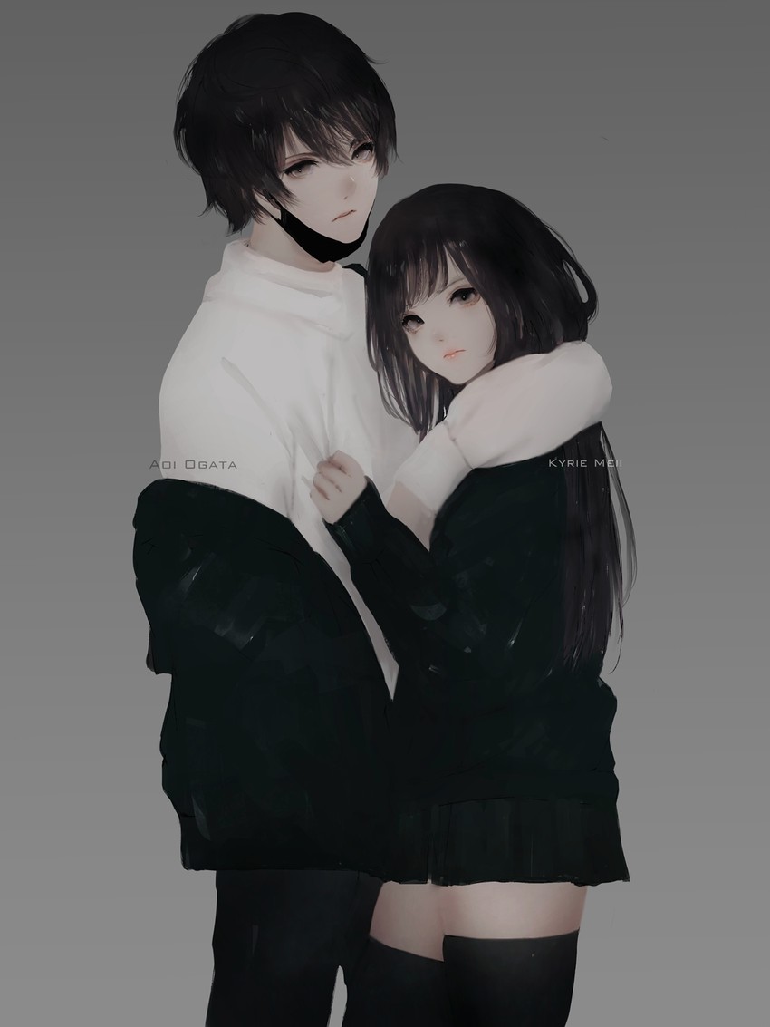 kiraiko and aoi ogata (original) drawn by aoi_ogata and kyrie_meii