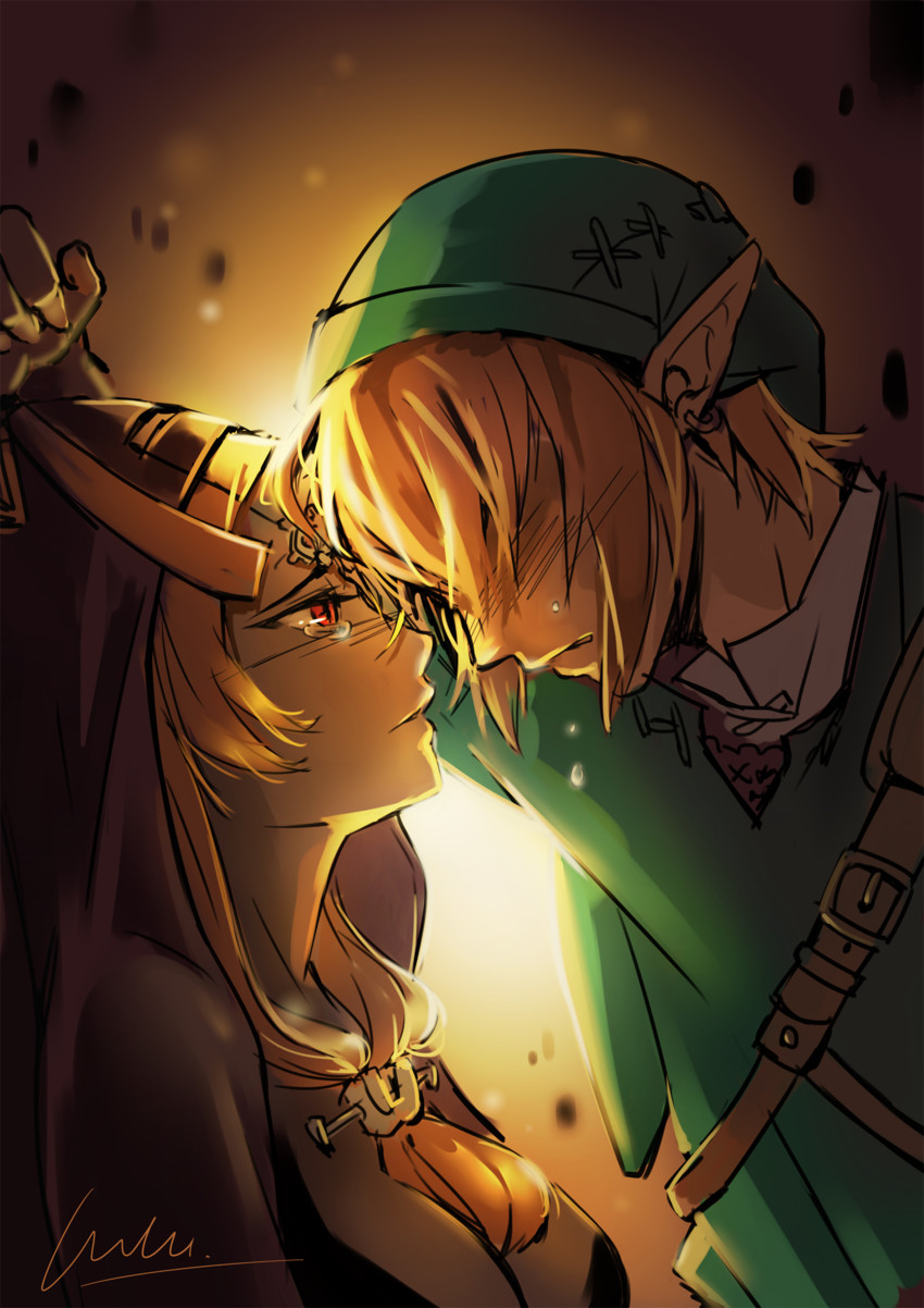 link and midna (the legend of zelda and 1 more) drawn by ruru_(lulubuu)