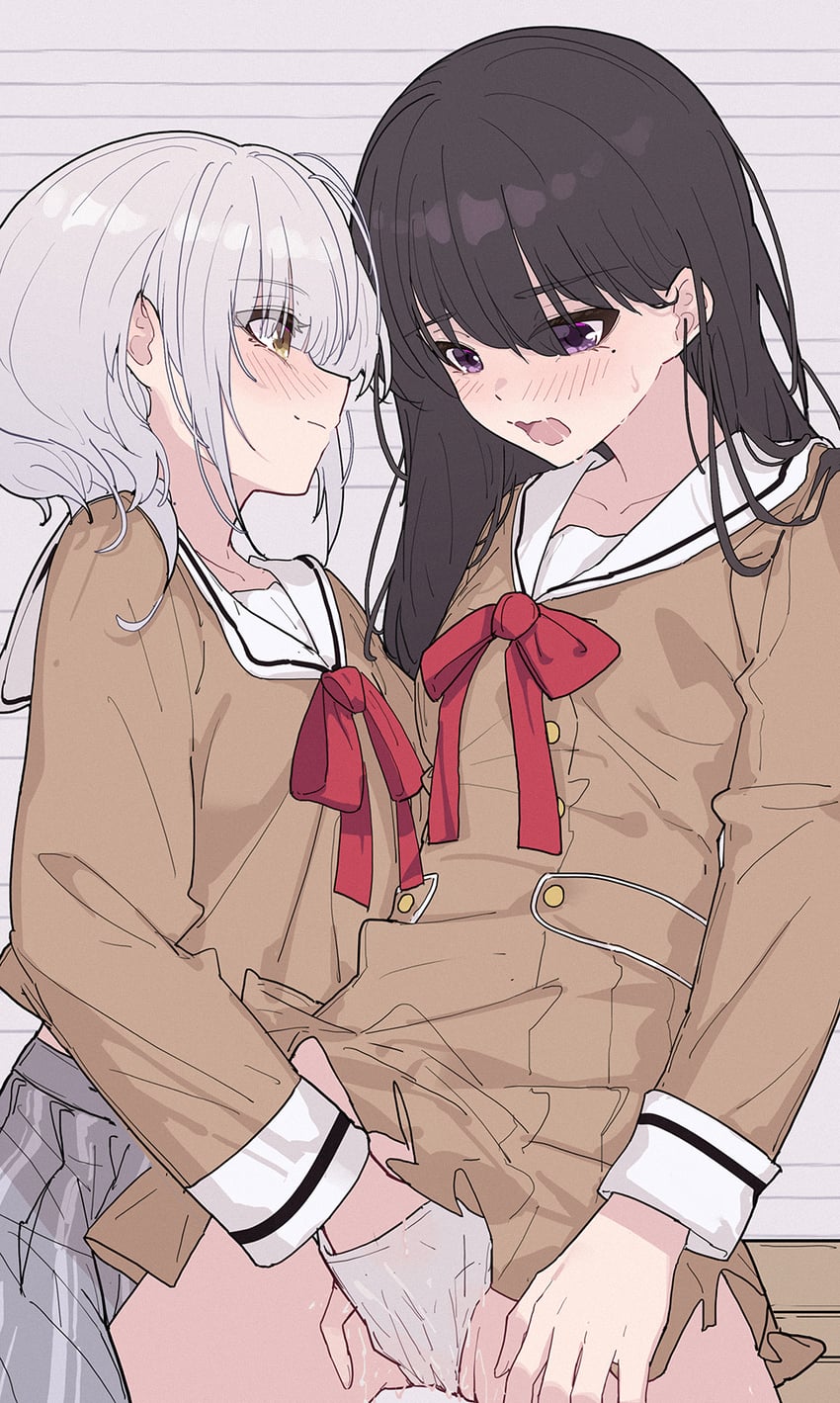 shiina taki and kaname raana (bang dream! and 1 more) drawn by yun_cao_bing
