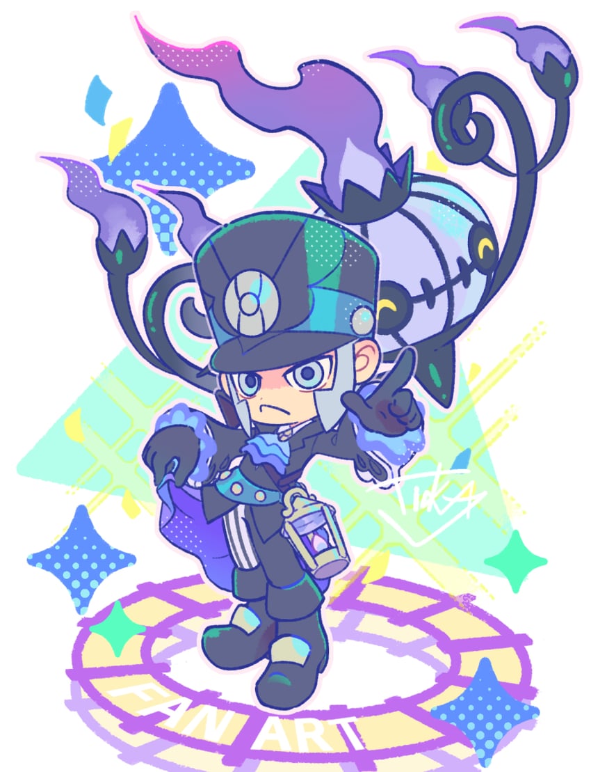 ingo and chandelure (pokemon and 1 more) drawn by matsuno_tika