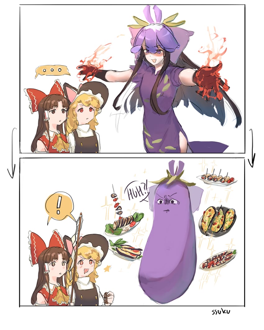 hakurei reimu, kirisame marisa, and yomotsu hisami (touhou and 1 more) drawn by sparkle71059204