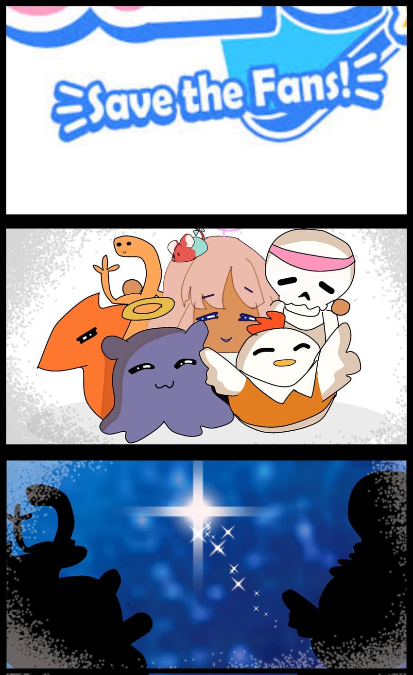 takodachi, tsukumo sana, kfp employee, ebi-chan, yatagarasu, and 1 more (hololive and 2 more) drawn by bread_forbidden