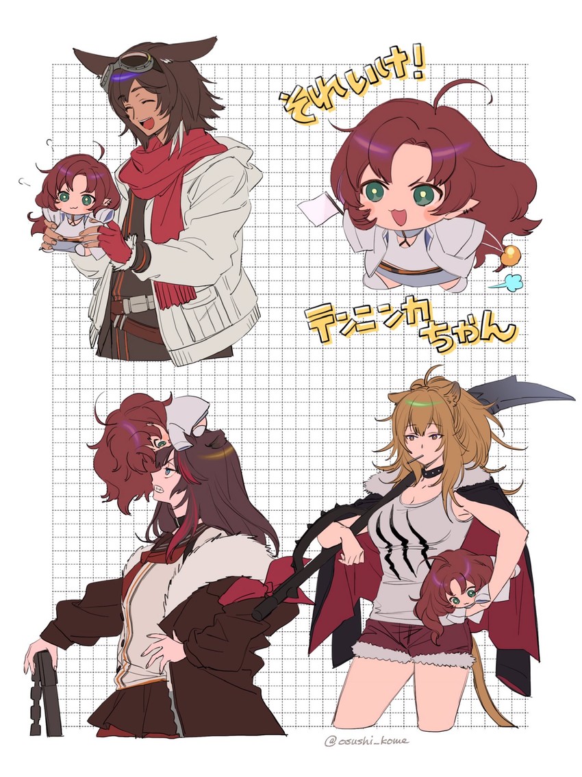 siege, myrtle, zima, and courier (arknights) drawn by osushi_kome