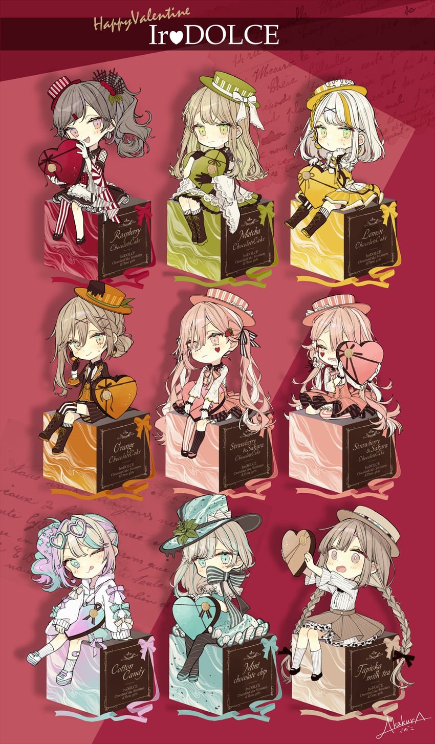 konogata yui, takarai tsurugi, kamiusagi rena, akasaki ryoko, sakurajima marika, and 1 more (chokokeki 6 shimai) drawn by akakura