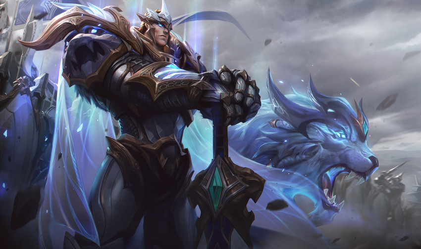 garen and god-king garen (league of legends) drawn by chengwei_pan